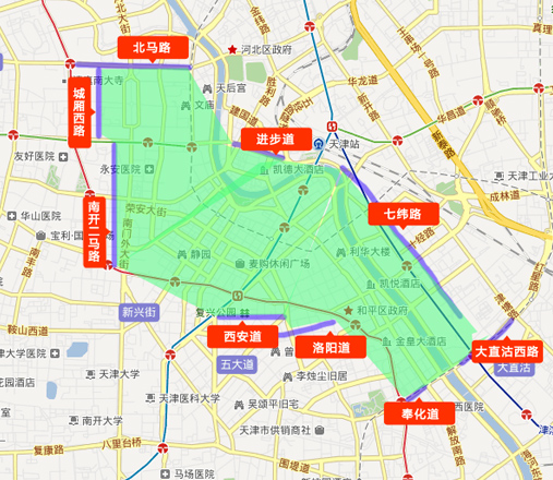 天津市商圈分布图图片